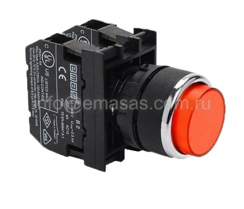 Кнопка выступающая красная B202HК (2НЗ) | код B202HK | EMAS Кнопка выступающая красная B202HК (2НЗ) | код B202HK | EMAS