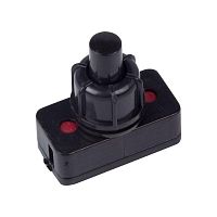 Выключатель-кнопка 250В 1А (2с) ON-OFF (PBS-17A2) (для настольной лампы) черн. | Код. 36-3011 | Rexant