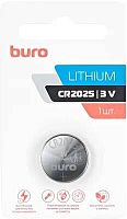 Батарея Buro Lithium CR2025 (1шт) блистер | код 1776229 | BURO