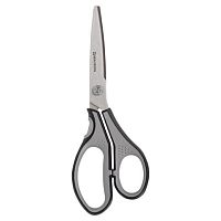 Ножницы BRAUBERG SUPER , 210 мм, серо-черные, 2-х сторонняя заточка, эргономичные ручки, 237296 | код 237296 | BRAUBERG