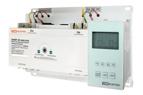 Блок автоматического ввода резерва БАВР 4П 400/250А TDM | код SQ0743-0016 | TDM