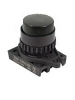 Головка кнопки S2PR-P1K, черная ?28мм с самовозвратом, монтажное отверстие ?22/25мм | код A8026-A5550001399 | РЕЛЕ И АВТОМАТИКА