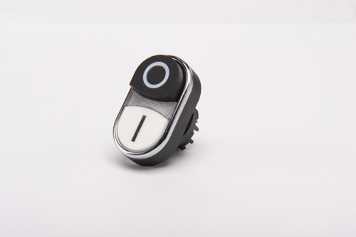 Головка для кнопки сдвоенной черно-белой выступающей | код BDK21HB | EMAS