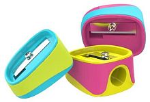 Точилка для карандашей ручная Deli ER00903 U-touch 1 отверстие пластик/резина ассорти туба | код 1116075 | DELI