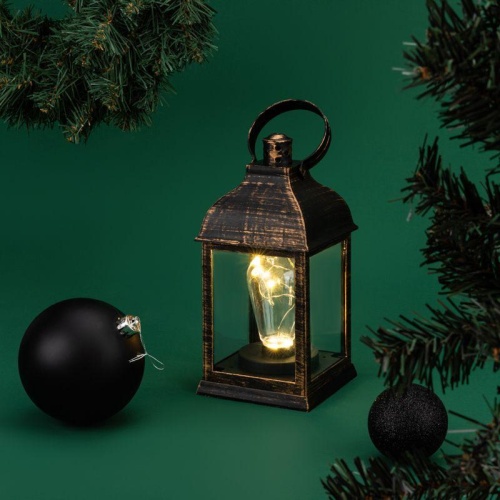 Фонарь декоративный 10.5х10.5х22.5см тепл. бел. со свечкой корпус бронз. Neon-Night 513-053 фото 4 Фонарь декоративный 10.5х10.5х22.5см тепл. бел. со свечкой корпус бронз. Neon-Night 513-053 фото 4