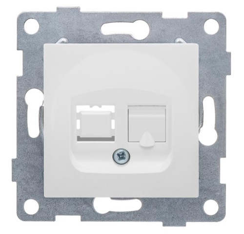 Розетка компьютерная 1-м СП Ugra RJ45 механизм бел. | код С11К1-001 | GUSI Розетка компьютерная 1-м СП Ugra RJ45 механизм бел. | код С11К1-001 | GUSI