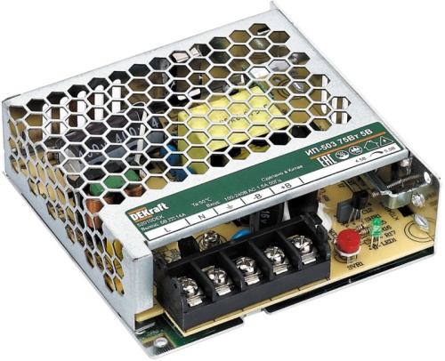 Импульсный источник питания 100Вт 48В 2,3А ИП-503 | код 52019DEK | DEKraft