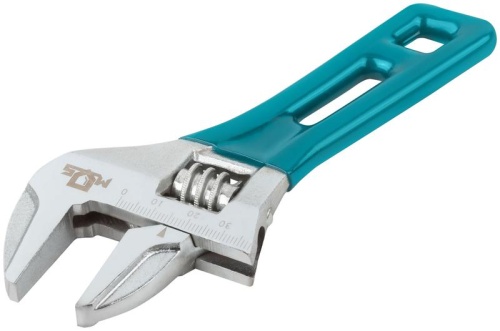 Ключ разводной с тонкими губками, пластиковая накладка на ручку, 150 мм, 36 мм | код 70262М | FIT фото 2