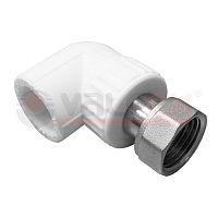 Уголок с накидной гайкой 20 х 1/2' полипропиленовый PPR белый | код 10138020 | VALFEX