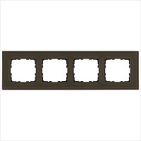 Рамка 4-постовая, стекло цвет Каперсовый | код G1004GT | Jasmart