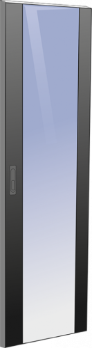 ITK LINEA N Дверь стеклянная 600мм шкафа 28U чер. | код LN05-28U6X-DR | ITK by IEK
