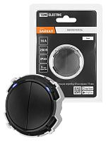 Выключатель 2-кл. 16А 250В кнопочный механизм агат, Байкал TDM | код SQ1819-0224 | TDM