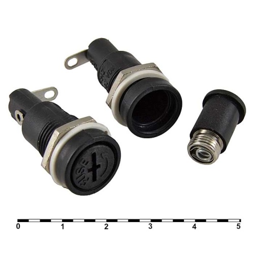 Держатель предохранителя RUICHI ZH258, 5x20 мм, огнестойкий | код 82114 | Ruichi