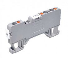 OPK 2,5E Клеммник пруж.быстрозажимной (Push in), 3-х выводной, 2,5мм.кв., (синий)(1265) | код 1020288 | ONKA