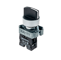 Переключатель, короткая ручка, черный, 2 полож. 1NO, фикс-возвр, мет. MTB2-BDZ114 | код 58186 | MEYERTEC