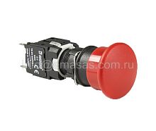 D200YM30K Кнопка нажимная, возвратная, грибовидная, красная (1НЗ) | код D200YM30K | EMAS