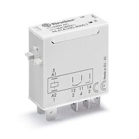 Миниатюрное промышленное электромеханическое реле, монтаж в розетку или наконечники Faston (4.8х0.5мм), 1СO 16A, контакты AgSnO2, катушка 120В AC, влагозащита RTII, опции: нет, специальная версия для Ж/Д-транспорта | код 466181204000T | FIN