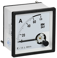 Амперметр Э47 60/5А кл. точн. 1,5 72х72мм IEK | код IPA10-6-0060-E | IEK