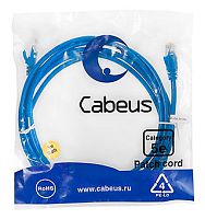 Cabeus PC-UTP-RJ45-Cat.5e-2m-BL-LSZH Патч-корд U/UTP, категория 5е, 2xRJ45/8p8c, неэкранированный, синий, LSZH, 2м | код 9531c | Cabeus