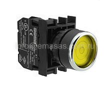 Кнопка с фиксацией желтая B100FS (1НО) | код B100FS| EMAS