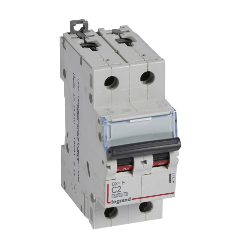 Автоматический выключатель DX³-E 6000 - 6 кА - тип характеристики C - 2П - 230/400 В~ - 2 А - 2 модуля | код 407271 |  Legrand 