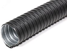 Металлорукав в ПВХ-изоляции Р3-ЦП нг LS 25 (50м/уп) черный | код zeta44607 | ЗЭТАРУС