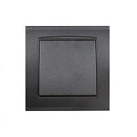 Выключатель одноклавишный серия Бриллиант, скрытой установки, 10А, 220В, механизм, графит | код 7947366-Gr | Universal