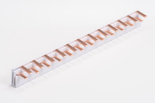 Шинка гребенчатая P-1+N-1000/8, тип штырь, (L1-N)-108Mod., 8mm?, 50A, 230/415V, 1000mm | код KP65408 | KASEEY