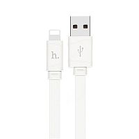 Кабель USB 2.0 hoco X5 бамбук, AM/Lightning M, белый, 1м | код 6957531040019 | Hoco