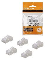 Разъем RJ-45 FTP для кабеля кат. 5Е, 8P8C (5 шт), TDM | код SQ0561-0025 | TDM