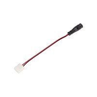 Коннектор питания с джеком для одноцветных светодиодных лент 120 диодов/метр с влагозащитой LAMPER | код 144-106 | LAMPER