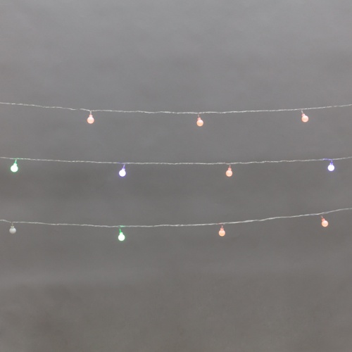 Гирлянда светодиодная Шарики 5м, 20LED, IP20, прозрачный провод, свечение мульти (RG/RB), контроллер 8 режимов, 230В NEON-NIGHT | код 304-022 | NEON-NIGHT