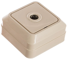 Розетка телевизионная TV Олимп наружная бежевая | код Б-О0027 | UNIVersal