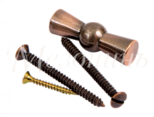 Ручка металлическая для поворотного выключателя в комплекте с саморезами, цвет - красная бронза, ТМ МЕЗОНИНЪ | код GE30001-33 | МЕЗОНИНЪ