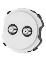 Розетка TV/SAT проходная белая, Байкал TDM | код SQ1819-0021 | TDM