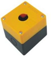 Корпус КП101 пластиковый 1 кнопка желтый HLT | код 085-11-002 | HLT