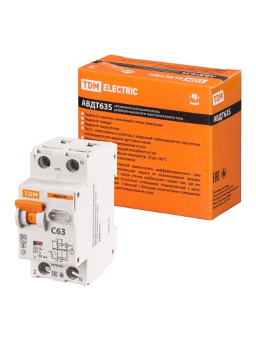 АВДТ 32 C63 100мА TDM | код SQ0202-0035 | TDM