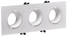 Светильник 4103 встраиваемый 3хMR16 квадрат пласт. белый IEK | код LT-UVB0-4103-GU05-3-K01 | IEK