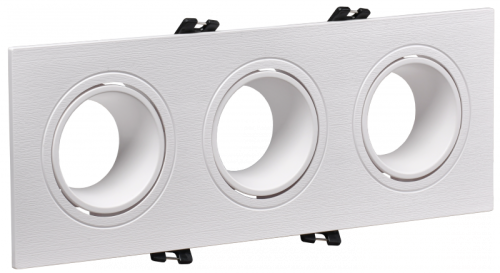 Светильник 4103 встраиваемый 3хMR16 квадрат пласт. белый IEK | код LT-UVB0-4103-GU05-3-K01 | IEK