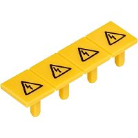 Защитная крышка с предупреждающим знаком, на 4 клеммы 2,5 мм кв., с пружинной фиксацией, желтая | код 04.343.6053.8 | Wieland