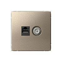 ARTGALLERY РОЗЕТКА двойная ТВ + компьютерная RJ45, кат. 5Е, ШАМПАНЬ | код GAL000589 | Systeme Electric