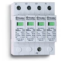 Устройство защиты от импульсных перенапряжений УЗИП тип 2 (4 варистора), модульный, ширина 70мм, степень защиты IP20 | код 7P2582751020 | FINDER