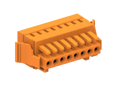 438105/150 Розетка каб. серии MCS с защелкой и пластиной разгрузки натяжения, шаг 3.81мм, 5 конт., оранж., шт | код 438105/150 | SUPU 438105/150 Розетка каб. серии MCS с защелкой и пластиной разгрузки натяжения, шаг 3.81мм, 5 конт., оранж., шт | код 438105/150 | SUPU