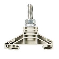 Болтовая клемма М8, тип фиксации провода: болт, 150A, 1000V, ширина: 21 мм, цвет: серый, тип монтажа: DIN 35 | код 32.540.0053.0 | Wieland