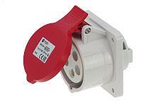 Розетка встраиваемая 16A/400V/3P+N+E/IP44, фланец 75x75 | код CA1385 | INPIN