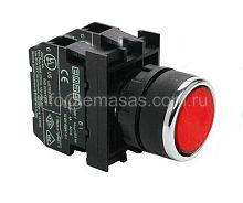 B102DК Кнопка нажимная круглая красная (1НО+1НЗ) | код B102DK| EMAS