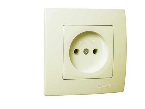 Lillium Natural Kare Розетка с/у без з/к кремовая. 250В 16А | код 32010022 | Makel Lillium Natural Kare Розетка с/у без з/к кремовая. 250В 16А | код 32010022 | Makel