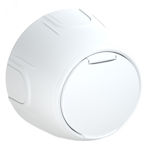 Розетка с крышкой, с заземлением Rotondo, винтовые контакты, цвет белый | код 7700946 | OneKeyElectro