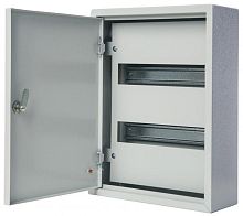 Распределительный шкаф ЩРН, 24 мод., IP31, навесной, сталь, серая дверь | код. 30203DEK | DEKraft