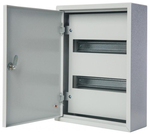 Распределительный шкаф ЩРН, 24 мод., IP31, навесной, сталь, серая дверь | код. 30203DEK | DEKraft